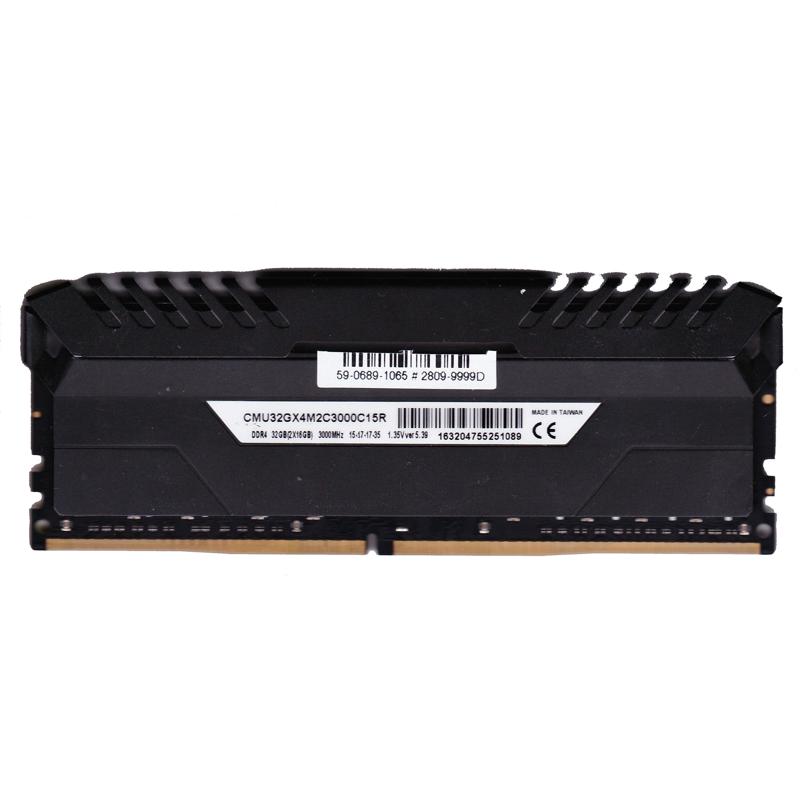 Untested VENGEANCE DDR4 32GB 3000MHz CMU32GX4M2C3000C15R - Preowned
